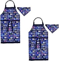 COLORFUL CANDY STYLE Children's Apron, 51.2-63.0 inches (130-160 cm), Train Face Collection, License