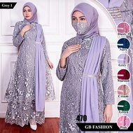 Maxi brocade shawl tiered model