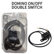 DOMINO SWITCH DOUBLE ON/OFF 2 FUNGSI SWITCH TUTUP BUKA UNIVERSAL SUIZ 3 WAY MOTOR ACCESSORY