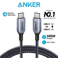 Anker 765 PowerLine USB C Cable 140W Type C to Type C Braided Cable 6ft Fast Charging Cable for Phon