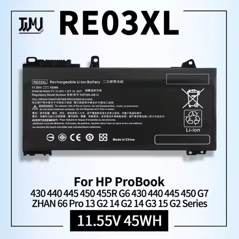 RE03XL Laptop Battery for HP ProBook 430 440 445 450 G7 G6 455R ZHAN 66 Pro 13 G2 14 G2 G3 15 G2 L32