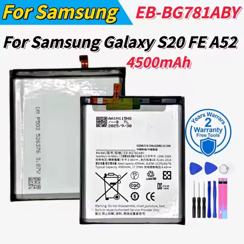 New EB-BG781ABY 4500mAh Replacement Battery For Samsung Galaxy S20 FE A52 Batteria Batteries+Tools