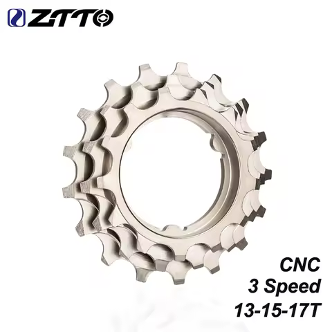 ZTTO Folding Bike 3 Speed Freewheel Bicycle 3s Sprocket Gear 13T-15T-17T K7 CNC Bike Outside Flywhee