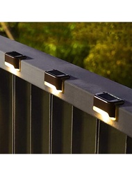 太陽能階梯燈戶外防水LED太陽能圍欄燈，適用於露台、樓梯、花園通道、樓梯和圍欄燈防水階梯燈庭院欄杆照明戶外燈具