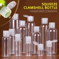 [Flip cap] Portable Travel Empty Bottle Perfume Atomizer Transparent PET Plastic Bottles Mini Funnel 5ml/10ml/15ml/30ml /50ml /100ml