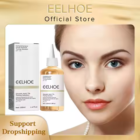 7% Glycolic Acid Toner Remove Acne Pore Shrinking Oil Control Facial Exfoliant Glowing Skin Care Pro