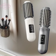 HORK USB Rechargeable Cordless Curling Iron Brush - 2-in-1 Travel Styling Wand VN