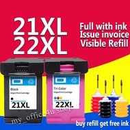 Compatible hp 21xl hp 22xl ink hp21 hp22 black hp21xl hp22xl refillable ink Cartridge for hp 3910  3