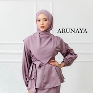 Arunaya Bridesmaid DRESS SET - SILK SATIN DRESS LUXURY LONG SLEEVED WEDDING DRESS DRS B021 By D 4 yo