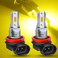 AC/DC 9-36V H11 LED Fog Light Bulb Amber,3800LM Super Bright 2x45mil 5730 Chips H8 H9 LED Bulbs for 