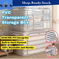 SRS_ Transparent Foldable Storage Box Clothes Organizer Clothes Storage Oxford Organizers Storage Bo