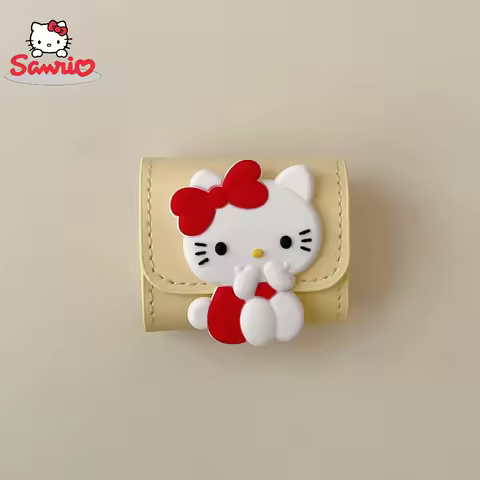 Sanrio Earphone Case For AirPods Pro Pro2 3rd 4 2 1 Cute Hello Kitty Headset Protection Leather Wris