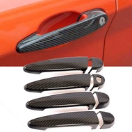 Bright Carbon Fiber Pattern Adhesive Installation Door Handle Cover Suitable For F20 F21 F22 F23 F87