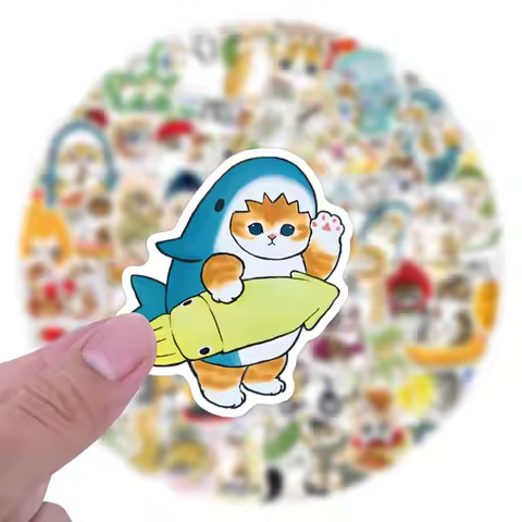 110PCS Mofusand Stickers Graffiti Stickers DIY Diary Phone Case Handmade Scrapbook Aesthetic Sticker