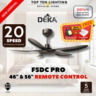 (Sirim) DEKA F5DC PRO Ceiling Fan Remote Control 10+10 Speed Kipas Siling Syiling Cooling 风扇 Turbino