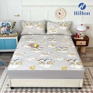 ผ้าปูที่นอนยางพารา Cool by Hilton รัดมุม 360 องศา ลายการ์ตูน ผ้านุ่มลื่น เกรดพรีเมี่ยม ผ้าปูที่นอนเย