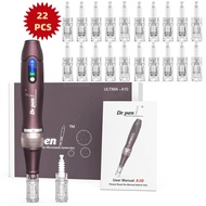 Wireless Dr Pen Ultima A10 Dr Pen with 22pcs Replacement Consumables Derma Pen 5-speed Adjustable