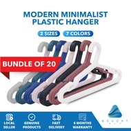 [Bundle of 20] Modern Minimalist Plastic Hanger - Premium Quality for Adult & Kids Clothes