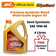 BHP SynGard 6000 SAE 10W40  Semi Synthetic Engine Oil (4L) API SN/CF (FOC Jersey)