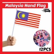 【Whosales】Malaysia Hand Flag Malaysia Welcome Flag Jalur Gemilang 手摇旗 Bendera Malaysia Polyester