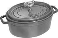 Staub Cast Iron 5.75-qt Coq au Vin Cocotte - Graphite Grey