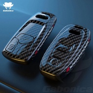 New ABS Carbon Fiber Style Car Key Case Cover Shell Fob For Audi A1 A3 8V 8P 8L A4 A5 B8 B9 8T A6 A7