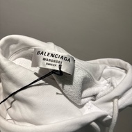 balenciaga 巴黎世家 帽踢連帽衛衣 白色底黑色可樂logo