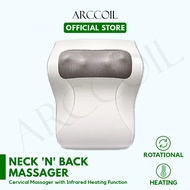 Arccoil Electric Massage Pillow Car Home Use Shiatsu Kneading Massager Cushion with Heating for Neck Body