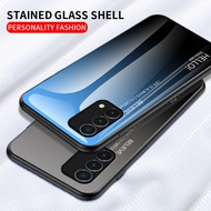 Oneplus Nord N200 DE2118 Case Gradient Grain Tempered Glass Hard Back Cover for Oneplus Nord N200 No