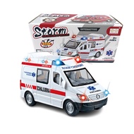 Electric Toys Ambulance Car with Flashing Light And Sound Manually Open Car Door Toys Gift And Go Ac