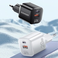 HP IPHONE ESSAGER Equalizer Dual Port Charger Head GaN Fast Charging PD 20W Samsung Androidiphone ip
