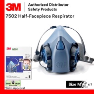 3M 7502 Premium Reusable Half Facepiece Silicone Respirator /S(7501) / M(7502) / L(7503) / DOSH SIRI