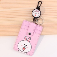 Line Cony Rabbit Ezlink Card Holder With Retractable Leash And Keyring