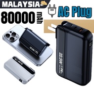 3 in 1 80000mah Original Powerbank fast charging PD 66W mini powerbank with 2 cable + plug Portable 