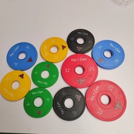 {UU61} Olympic Pole Barbell Small Additional Weight Plate Fitness Pure Steel Ultra-Thin Color Large