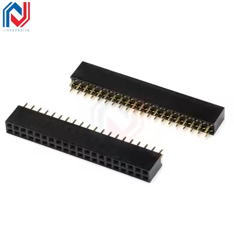 10PCS 2X20 PIN Double Row Straight FEMALE PIN HEADER 2.54MM PITCH Strip Connector Socket 2*20 20p 20