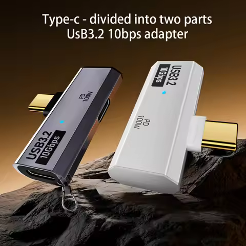 2-in-1 OTG Fast Charging Converter PD 100W USB C OTG Cable Adapter USB-C Splitter for Rog Ally Steam