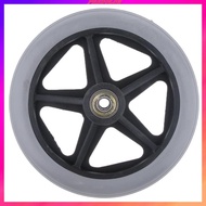 [Predolo2] 1pc Heavy Duty Smooth Wheelchair Front Wheel Castor Supplies Grey