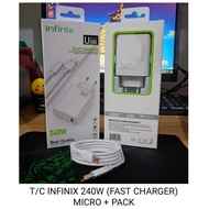 TC TRAVEL CHARGER INFINIX (240W FAST CHARGER) MICRO & TYPE C New