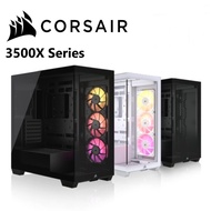 CASE (เคสเกมมิ่ง) CORSAIR 3500X Tempered Glass Mid-Tower PC Case เคสรุ่นใหม่ รองรับเมนบอร์ด BTF