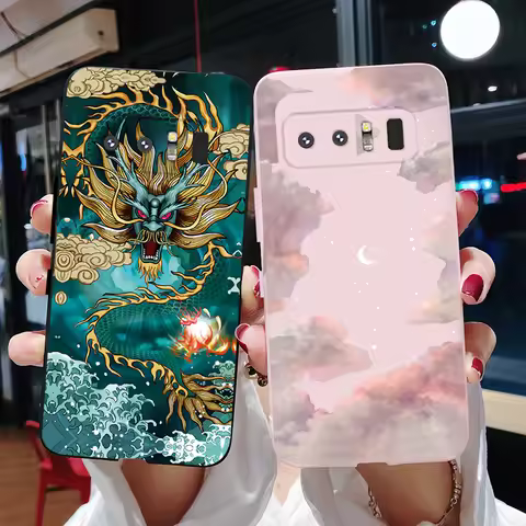 For Samsung Note 8 Note 9 Case Dragon Painted Cover Soft Protective Funda For Samsung Galaxy Note 8 