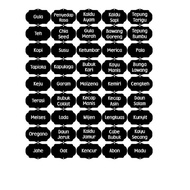 HITAM Black Pepper Writing Label - Kitchen Spice Sticker/Seasoning Label/Name Label Sticker/Refrigerator Label
