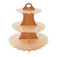 CUPCAKE STAND LIST GOLD / Cup Cake Tier Polos / Stand Cup Cake 3 Susun