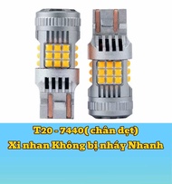 Bóng Led Xi Nhan Siêu Sáng KHÔNG NHÁY NHANH T20(7740)1156chân gài lệch Bóng Xi Nhan Báo Rẽ Ô tô điện