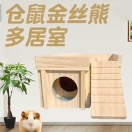 Bilik Tangga Rumah Hamster Suweisu Ge Rumah Persembunyian Mainan Sarang Bekalan Landskap Rumah Kayu 