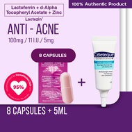 Goodbye Acne Kit (Lactezin 100mg 8 capsules + Celeteque Acne Solutions Spot Corrector Gel 5ml) Acne 