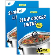 32 Counts Slow Cooker Liners Small Size(11 x 16 Inch) Kitchen Disposable Cooking Bags Fits 1 to 3 Qu