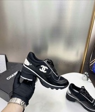 全新🌸 Chanel 26C 粗跟厚底拼色運動休閒鞋