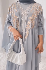 Kaftan Reyhana by Hanatasha - include matching inner long dress - Baju Muslim Wanita Baju Nikah Tun