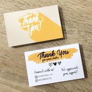 100pcs Custom Design Name Card / Company Card / Business Card / Loyalty Card / Point Card / Thank Yo